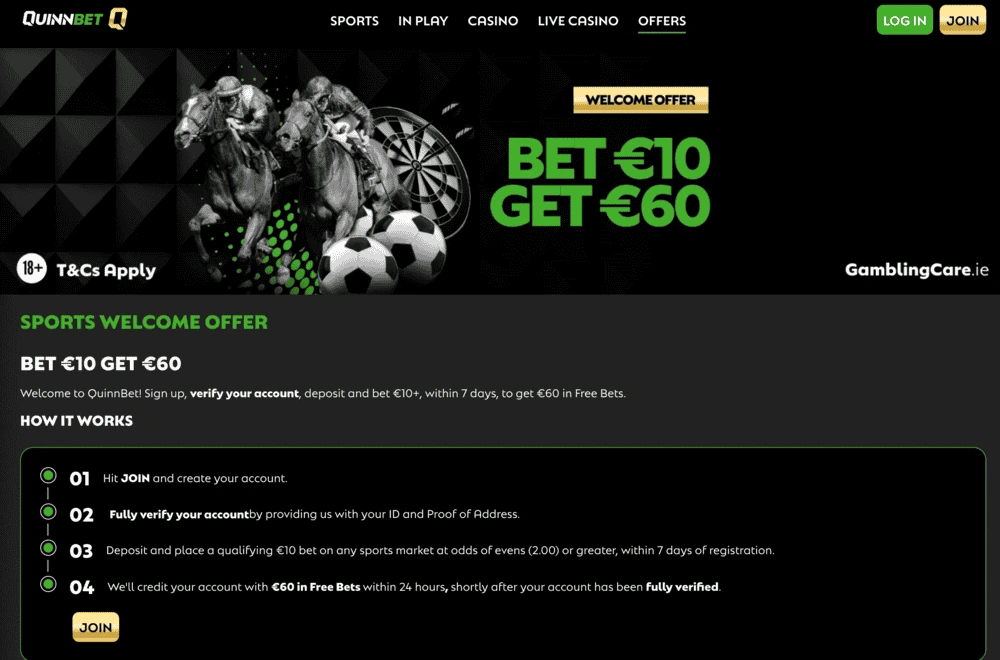 QuinnBet Sportsbook and Casino Interface Dashboard